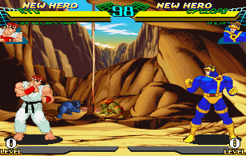 Marvel Super Heroes vs. Street Fighter gameplay