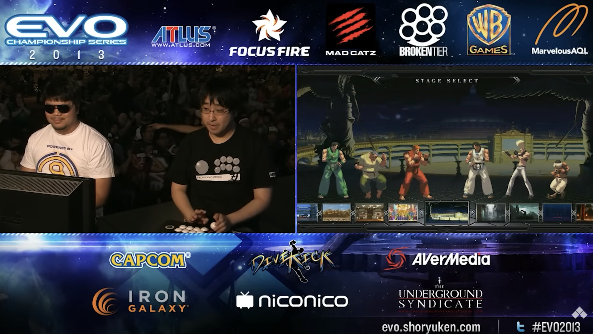 Reynald face à Hee San Woo lors de la grande finale King of Fighters XIII à l'EVO 2013