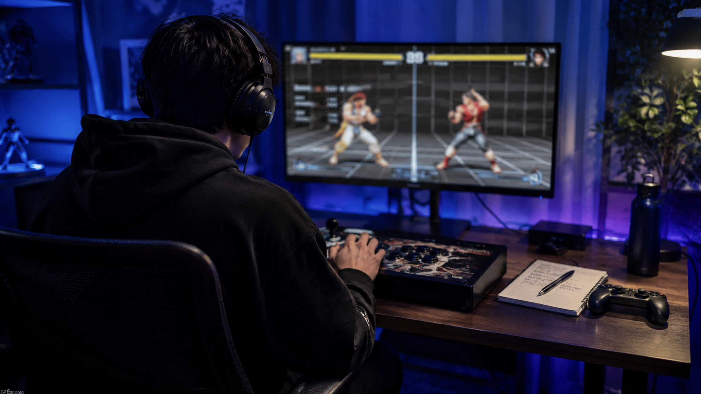 Joueur professionnel de jeu de combat